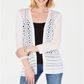 Charter Club Women's Open Stitch Cardigan Completer Sweater White Size Small