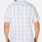 Tasso Elba Men's Stretch Plaid Dobby Shirt White Size Small