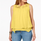Style & Co Women's Lace Trim Swing Top Yellow Size Small