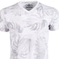 American Rag Men's Tonal Leaf Print T-Shirt White Size XX-Large