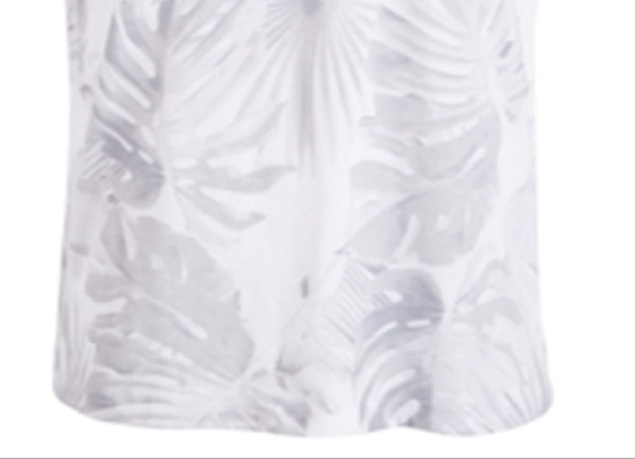 American Rag Men's Tonal Leaf Print T-Shirt White Size XX-Large