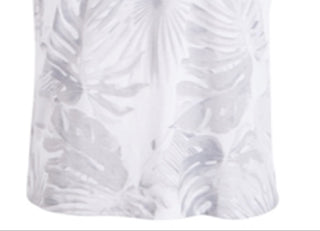 American Rag Men's Tonal Leaf Print T-Shirt White Size XX-Large