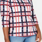 Charter Club Women's Cotton Plaid Boat Neck Top Blue Size Petite Small