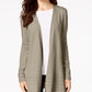 Charter Club Women's Open Front Cardigan Brown Size Medium