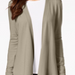 Charter Club Women's Open Front Cardigan Brown Size Medium