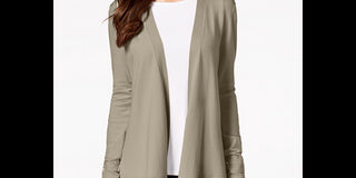 Charter Club Women's Open Front Cardigan Brown Size Medium