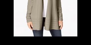 Charter Club Women's Open Front Cardigan Brown Size Medium