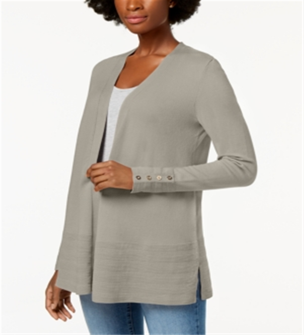 Charter Club Women's Open Front Cardigan Brown Size Medium