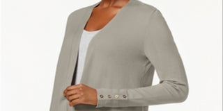 Charter Club Women's Open Front Cardigan Brown Size Medium