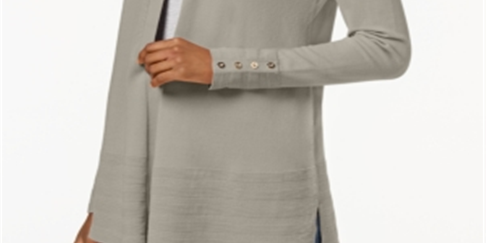 Charter Club Women's Open Front Cardigan Brown Size Medium