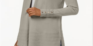 Charter Club Women's Open Front Cardigan Brown Size Medium