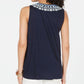 Style & Co Women's Sleeveless Embroidered Top Blue Size Medium