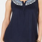 Style & Co Women's Sleeveless Embroidered Top Blue Size Medium