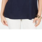 Style & Co Women's Sleeveless Embroidered Top Blue Size Medium