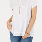 Style & Co Women's Ruffled Hem Top White Size Medium