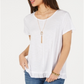 Style & Co Women's Ruffled Hem Top White Size X-Large