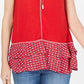 Style & Co Women's Ruffled Hem Top Red Size Small