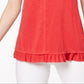 Style & Co Women's Ruffled Hem Top Red Size Medium