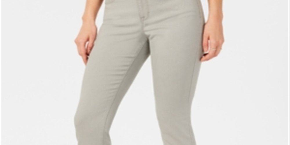 Style & Co Women's Curvy Fit Skinny Jeans Gray Size 2P