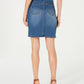 Style & Co Women's Button Down Denim Skirt Blue Size 14 Petite