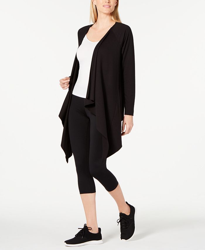 Ideology Women's Split Back Wrap Cardigan Brown Size Small