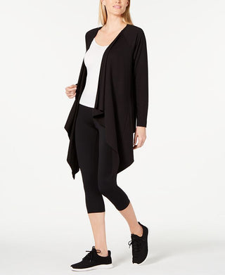 Ideology Women's Split Back Wrap Cardigan Brown Size Small