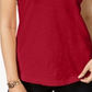 Style & Co Women's V Neck Pocket T-Shirt Red Size Petite