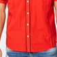 INC International Concepts Men's Kori Snap Front Collared Button Down Shirt Red Size Small