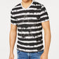 INC International Concepts Men's Cotton V Neck Graphic T-Shirt Gray Size Small