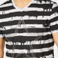 INC International Concepts Men's Cotton V Neck Graphic T-Shirt Gray Size Small