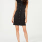 Style & Co Women's Denim Pocketed Sleeveless Collared Short Shirt Dress Black Size 16