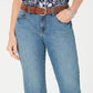 Style & Co Women's Belted Denim Capri Pants Blue Size 10