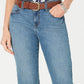 Style & Co Women's Belted Denim Capri Pants Blue Size 14
