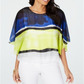 Alfani Women's Colorblocked Bubble Top White Size Petite