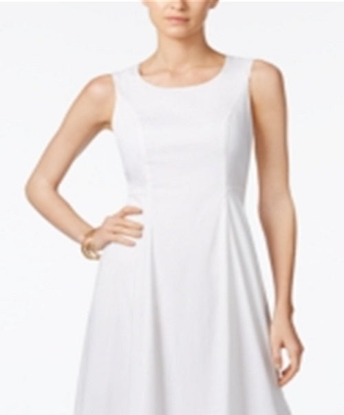Alfani Women's a Line MIDI Dress White Size 8 Petite