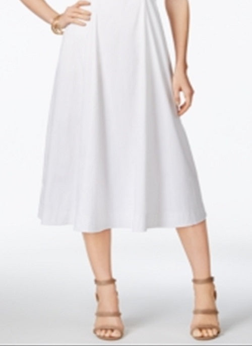 Alfani Women's a Line MIDI Dress White Size 8 Petite