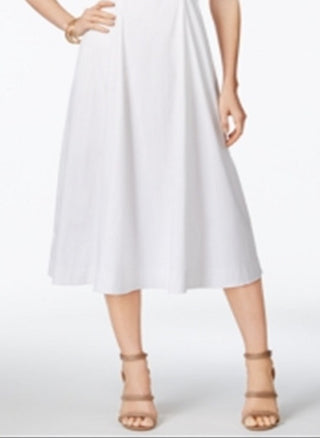 Alfani Women's a Line MIDI Dress White Size 8 Petite