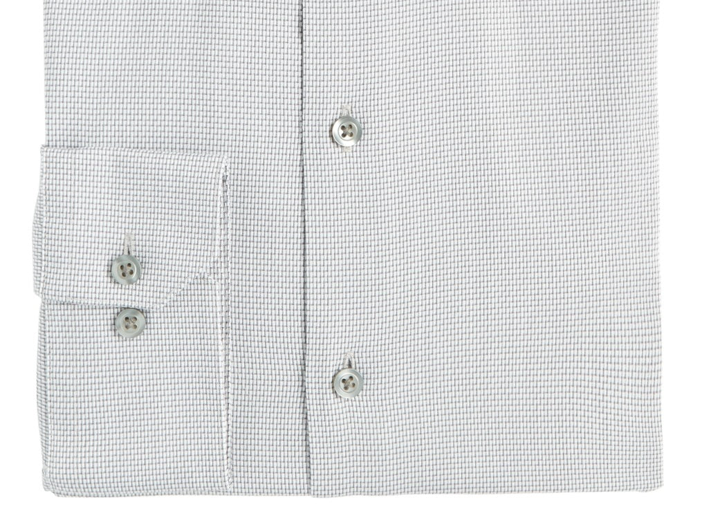 Alfani Men's Athletic Fit Twill Stretch Dress Shirt Gray Size 15X34X35