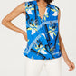 Alfani Women's Plus Surplice Hi-Low Tank Top Blue Size 3X