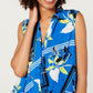 Alfani Women's Plus Surplice Hi-Low Tank Top Blue Size 3X