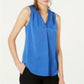 Alfani Women's V Neck Tank Top Blue Size Petite Small