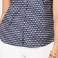 Charter Club Women's Sleeveless Sailboat Print Blouse Blue Size 18