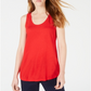 Maison Jules Women's Solid Sleeveless Muscle Tank Red Size XX-Large