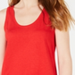 Maison Jules Women's Solid Sleeveless Muscle Tank Red Size XX-Large