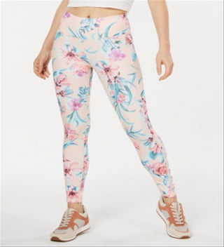 Ideology Women's Floral Fitness Athletic Leggings Pink Size Small