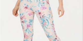 Ideology Women's Floral Fitness Athletic Leggings Pink Size XX-Large