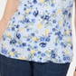 Karen Scott Women's Citrus Craze Floral Print Top Blue Size Petite Small