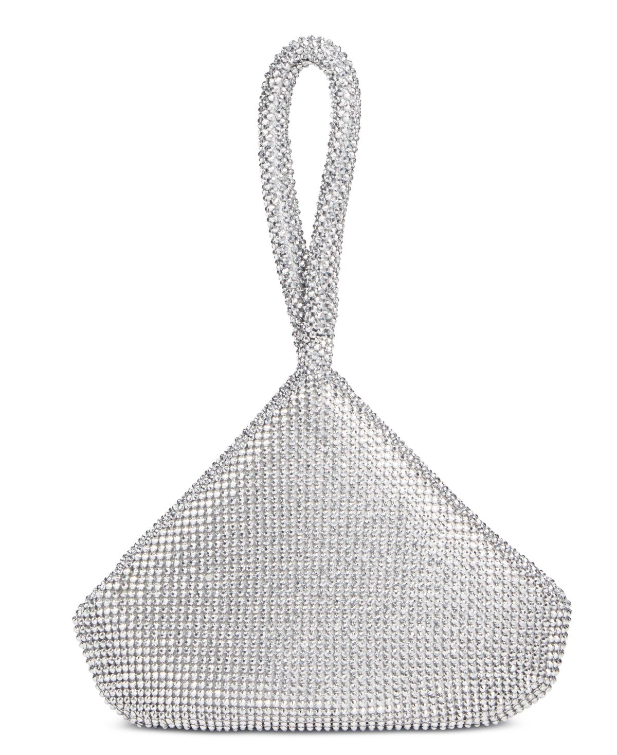 INC International Concepts Women's Doris Sparkle Mesh Pouch Gray Size Regular