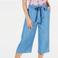 Maison Jules Women's Cropped Pull On Tie Pants Blue Size X-Small