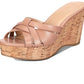 Thalia Sodi Women's Round Toe Wedge Slip On Slide Sandals Brown Size 10 M